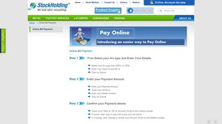 Online Bill Payment - StockHolding