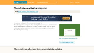 Shcm Training Relias Learning (Shcm.training.reliaslearning.com ...