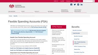 Flexible Spending Accounts (FSA) :: Human Resources | The ...