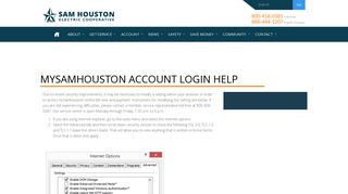 mySamHouston Account Login Help | Sam Houston Electric