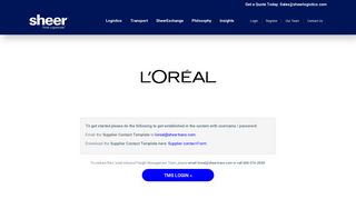 L'Oréal | Sheer - Sheer Logistics