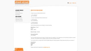How to Pay - Sheet Street