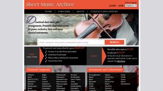 Sheet Music Archive downloadable sheet music plus free classical ...