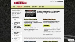 Sheetz Business Edge Card Program - Find a Fuel Card for Your ...
