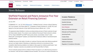 Sheffield Financial and Polaris Announce Five-Year Extension on ...
