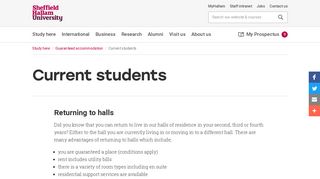 Current students | Sheffield Hallam University