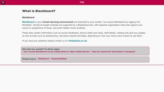 What are shuspace and Blackboard? | FAQ