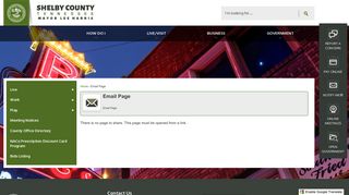 Email Page - Shelby County, TN - Official Website