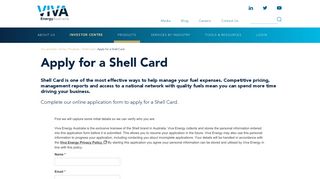 Fuel your fleet with Shell Card - Viva Energy Australia