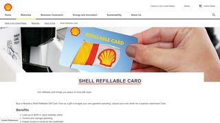 Shell Refillable Card | Shell United States