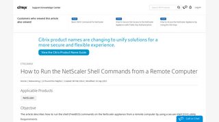 How to Run the NetScaler Shell Commands from a Remote Computer
