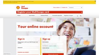 Shell Escape Online - Sign In