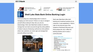 Shell Lake State Bank Online Banking Login - CC Bank