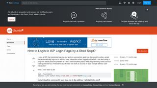 command line - How to Login to ISP Login Page by a Shell Scipt ...