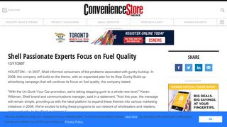 Shell Passionate Experts Focus on Fuel Quality | Convenience Store ...