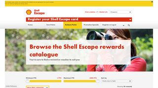 Shell Escape Online - Redeem Points