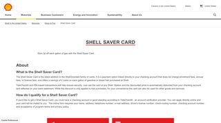 Shell Saver Card | Shell United States