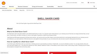 Shell Saver Card | Shell United States - Shell Oil