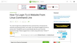How To Login To A Website From Linux Command Line - IT Toolbox