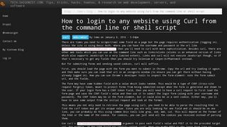 How to login to any website using Curl from the command line or shell ...
