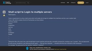 Shell script to Login to multiple servers - Experts Exchange