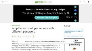 script to ssh multiple servers with different password - IT Toolbox