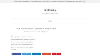 SSH: Execute Remote Command or Script - Linux - ShellHacks