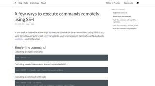 A few ways to execute commands remotely using SSH · zaiste.net