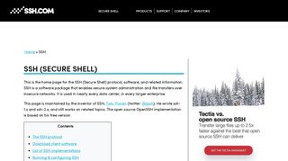 SSH (Secure Shell) Home Page | SSH.COM