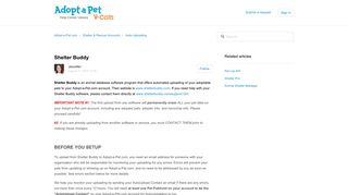 Shelter Buddy – Adopt-a-Pet.com