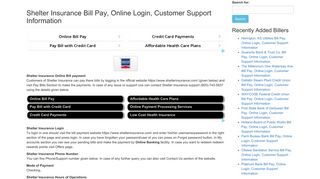 Shelter Insurance Bill Pay, Online Login, Customer Support Information
