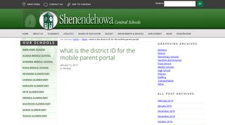 what is the district ID for the mobile parent portal | Shenendehowa ...