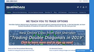 Options Trading Online Education Sheridan Options Mentoring