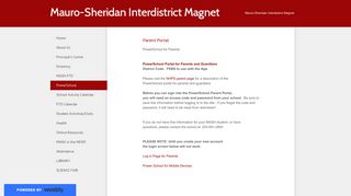 PowerSchool - Mauro-Sheridan Interdistrict Magnet