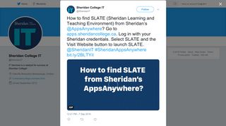 Sheridan College IT on Twitter: 