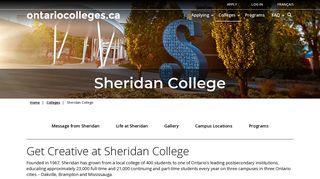 Apply to Sheridan College Programs at ontariocolleges.ca ...