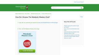 How do I access the Metabolic Mastery Club? – Natural Health Sherpa ...