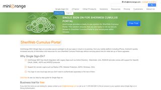 Single Sign On(SSO) solution for SherWeb Cumulus Portal - miniOrange