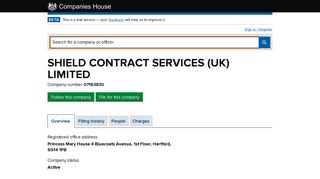 SHIELD CONTRACT SERVICES (UK) LIMITED - Overview (free ...
