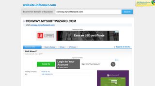 conway.myshiftwizard.com at WI. Shift Wizard™ - Website Informer