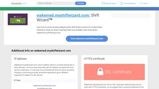 Access wakemed.myshiftwizard.com. Shift Wizard™