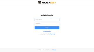HockeyShift Admin Login