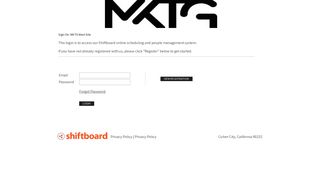 Welcome to MKTG West Shiftboard Login Page