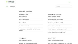 Worker Support – Shiftgig