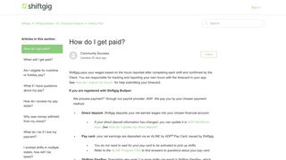 How do I get paid? – Shiftgig