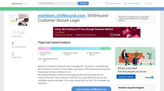 Access members.shifthound.com. ShiftHound - Customer Secure Login