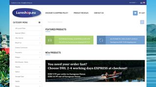 LureShop.eu: Buy Lures, Rods, Reels & Fishing Tackle Online