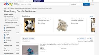 Russ Shining Stars Stuffed Animals | eBay
