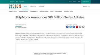 ShipMonk Announces $10 Million Series A Raise - PR Newswire