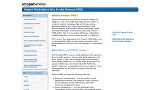 Merchant Fulfillment - Amazon.com - Marketplace Web Service
